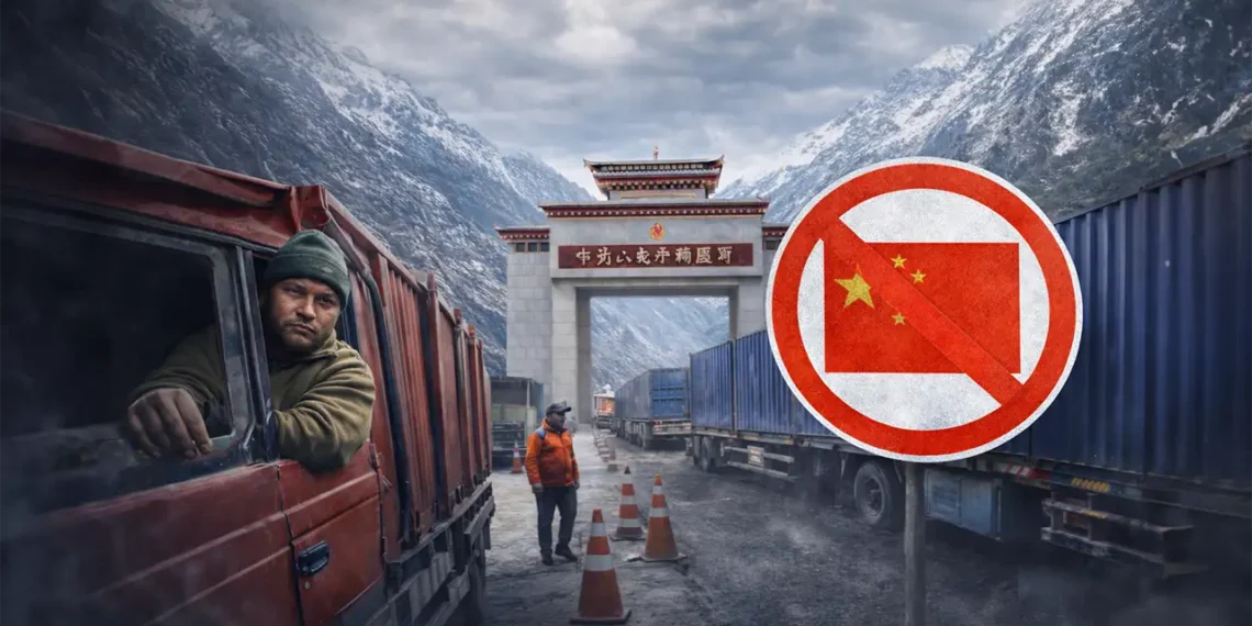 वर्षौंदेखि उस्तै रसुवा नाकाको पीडा: कन्टेनर चालकलाई चीन प्रवेश अनुमति नदिँदा ढुवानी संकट